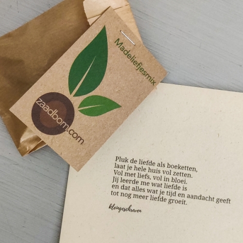 Wenskaartje 'Pluk de liefde' met Madeliefjes